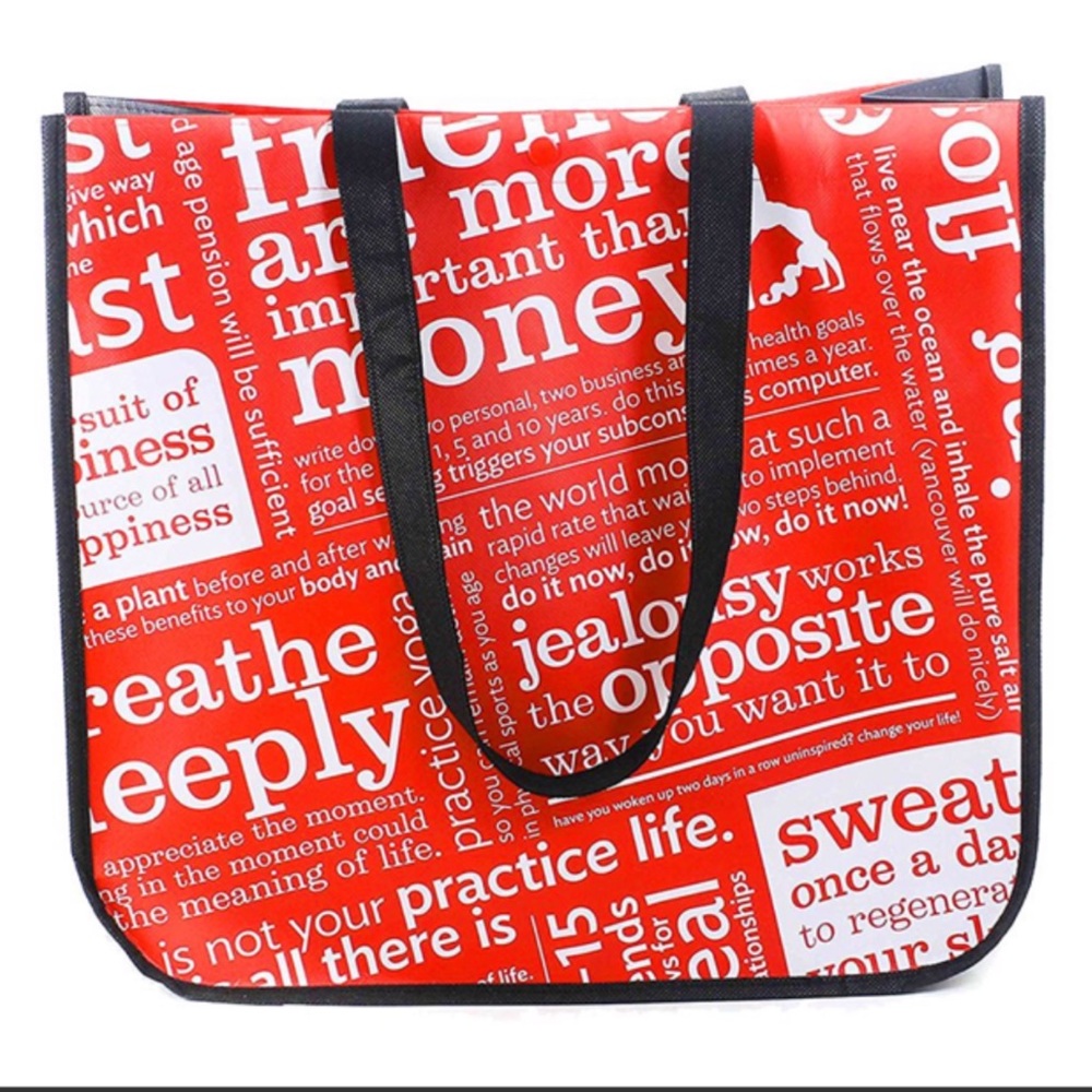 Lululemon Athletica Large Red Shopping Tote Bag